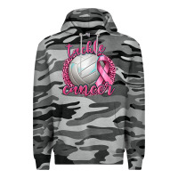 Slate Camo Tackle Cancer Volleyball Premium Hoodie - texasbilliewilder