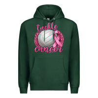Sports Green Tackle Cancer Volleyball Premium Hoodie - texasbilliewilder