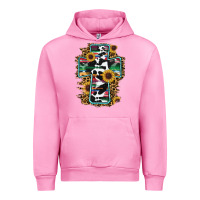 Fuchsia Pink western cross Urban Hoodie - RanaPortraitStore