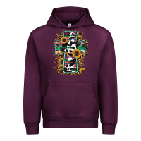 Mauve Wine western cross Urban Hoodie - RanaPortraitStore