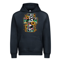 Navy western cross Urban Hoodie - RanaPortraitStore