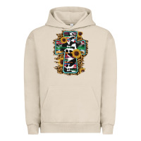 Pigment French Oak western cross Urban Hoodie - RanaPortraitStore