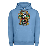 Pigment Pebble Blue western cross Urban Hoodie - RanaPortraitStore