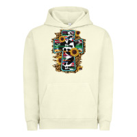 Pigment Pistachio western cross Urban Hoodie - RanaPortraitStore