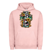 Pigment Salmon western cross Urban Hoodie - RanaPortraitStore