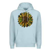 Blue Mist camouflage flitter sunflowers Premium Hoodie - RanaPortraitStore