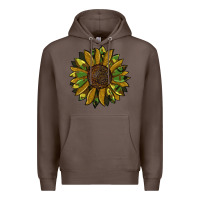 Coffee camouflage flitter sunflowers Premium Hoodie - RanaPortraitStore