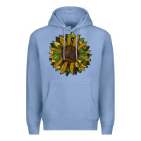 Colony Blue camouflage flitter sunflowers Premium Hoodie - RanaPortraitStore