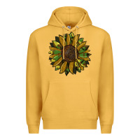 Mustard camouflage flitter sunflowers Premium Hoodie - RanaPortraitStore
