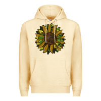 Pina Colada camouflage flitter sunflowers Premium Hoodie - RanaPortraitStore