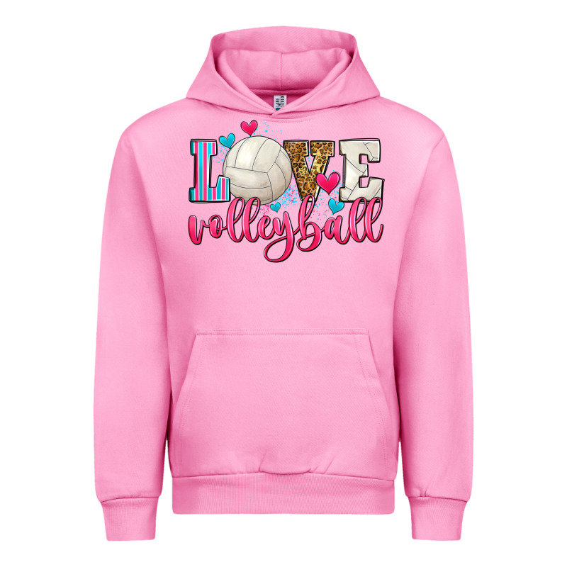 Love Volleyball Urban Hoodie by Zillion Design Studio | Teevron