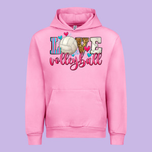 Love Volleyball Urban Hoodie Designed By Zillion Design Studio