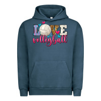 Pigment Midnight Navy love volleyball Urban Hoodie - Zillion Design Studio