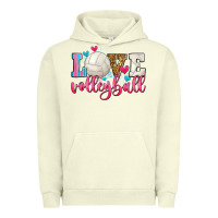 Pigment Pistachio love volleyball Urban Hoodie - Zillion Design Studio