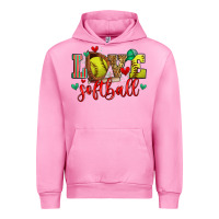 Fuchsia Pink love softball Urban Hoodie - Zillion Design Studio