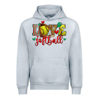 Heather Grey love softball Urban Hoodie - Zillion Design Studio