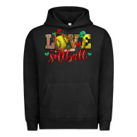Pigment Black love softball Urban Hoodie - Zillion Design Studio