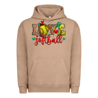 Pigment Burro love softball Urban Hoodie - Zillion Design Studio