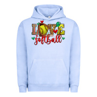 Pigment Grape Ice love softball Urban Hoodie - Zillion Design Studio