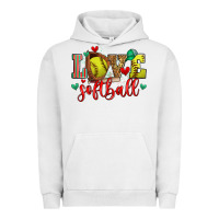 Pigment Lunar Rock love softball Urban Hoodie - Zillion Design Studio