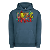 Pigment Midnight Navy love softball Urban Hoodie - Zillion Design Studio