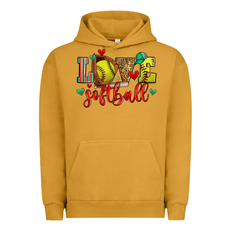 Love Softball Urban Hoodie by Zillion Design Studio | Teevron