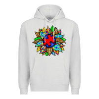 Dove Grey autism sunflower Premium Hoodie - Zillion Design Studio