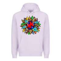 Lilac autism sunflower Premium Hoodie - Zillion Design Studio