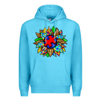 Ocean Blue autism sunflower Premium Hoodie - Zillion Design Studio