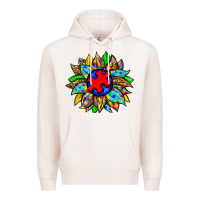 Pale Pink autism sunflower Premium Hoodie - Zillion Design Studio