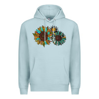 Blue Mist western sunflowers Premium Hoodie - RanaPortraitStore