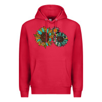 Cardinal western sunflowers Premium Hoodie - RanaPortraitStore