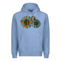 Colony Blue western sunflowers Premium Hoodie - RanaPortraitStore