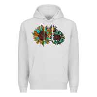Dove Grey western sunflowers Premium Hoodie - RanaPortraitStore