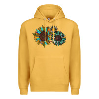 Mustard western sunflowers Premium Hoodie - RanaPortraitStore