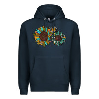 Navy western sunflowers Premium Hoodie - RanaPortraitStore