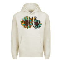 Oatmeal Heather western sunflowers Premium Hoodie - RanaPortraitStore