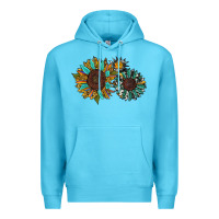 Ocean Blue western sunflowers Premium Hoodie - RanaPortraitStore