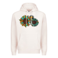 Pale Pink western sunflowers Premium Hoodie - RanaPortraitStore