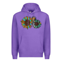 Purple western sunflowers Premium Hoodie - RanaPortraitStore