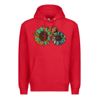 Red western sunflowers Premium Hoodie - RanaPortraitStore