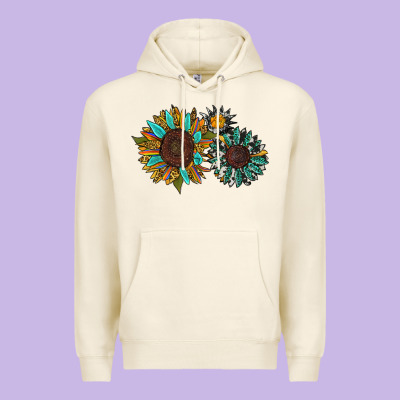 Western Sunflowers Premium Hoodie Designed By Ranaportraitstore