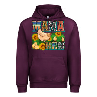 Mauve Wine mama hen Urban Hoodie - Zillion Design Studio