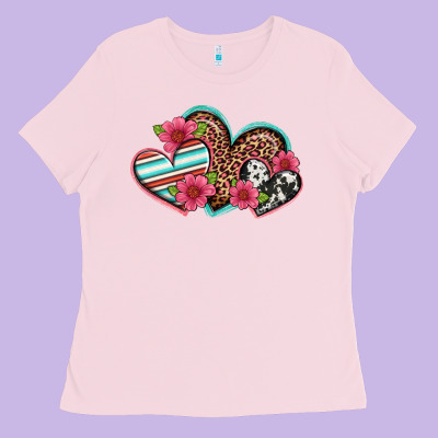 Easter Spring Western Hearts Ladies Tee Designed By Artiststas