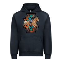 Navy cowgirl with aztec Urban Hoodie - RanaPortraitStore