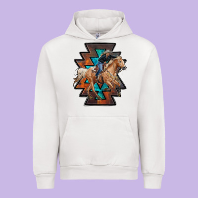 Cowgirl With Aztec Urban Hoodie Designed By Ranaportraitstore