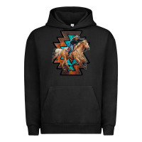 Pigment Black cowgirl with aztec Urban Hoodie - RanaPortraitStore