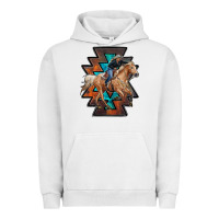 Pigment Lunar Rock cowgirl with aztec Urban Hoodie - RanaPortraitStore
