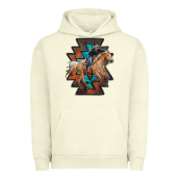 Pigment Pistachio cowgirl with aztec Urban Hoodie - RanaPortraitStore