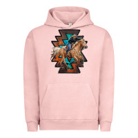 Pigment Salmon cowgirl with aztec Urban Hoodie - RanaPortraitStore
